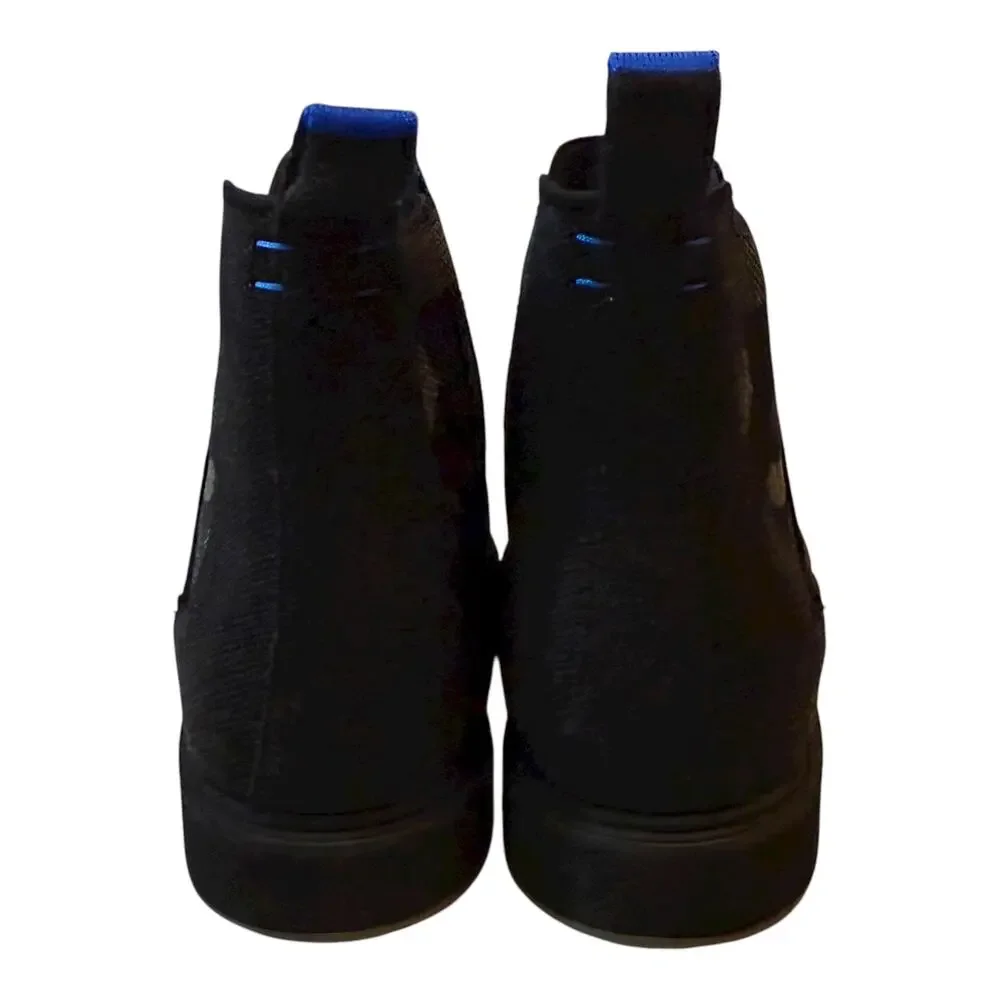 Rothys Merino Wool Chelsea Boots Black Gray Mens 13